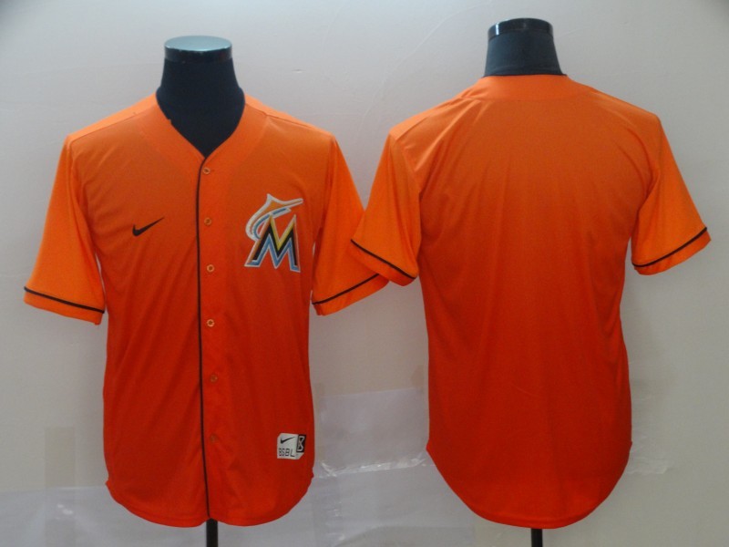 Men's Miami Marlins Orange Gradient Blank Jersey